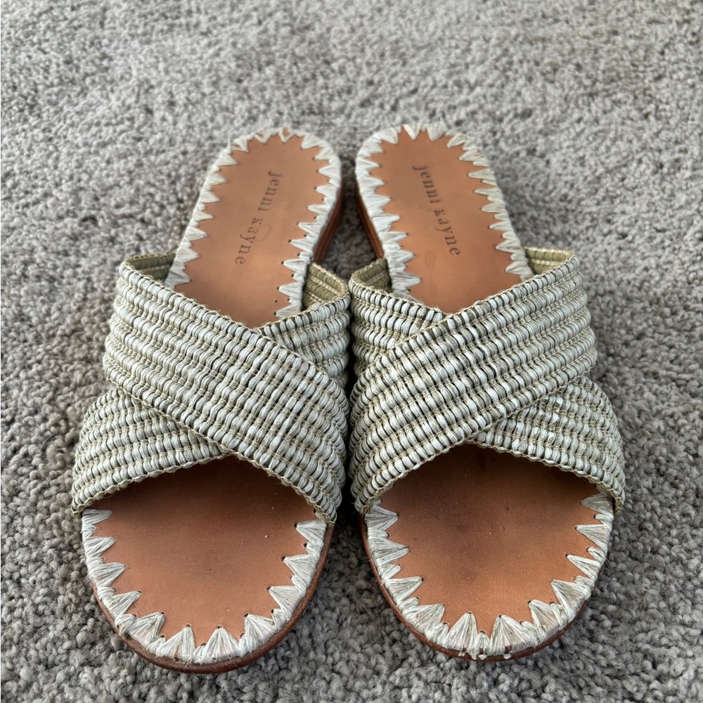 Jenni Kayne Raffia Crossover Sandal